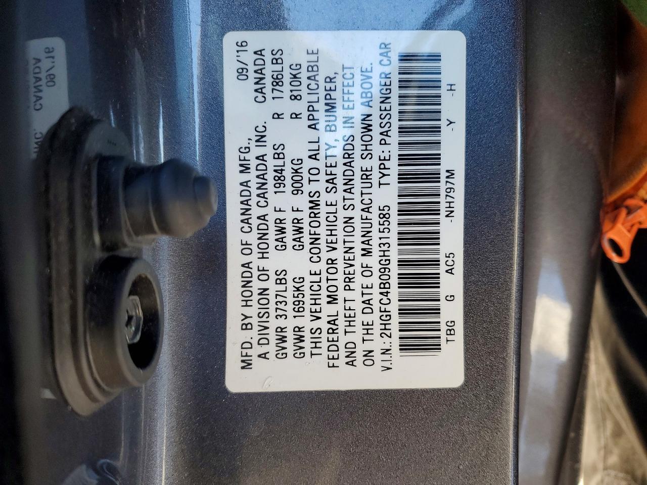 2016 Honda Civic lx