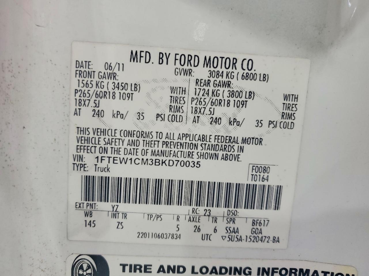 2011 Ford F150 Supercrew