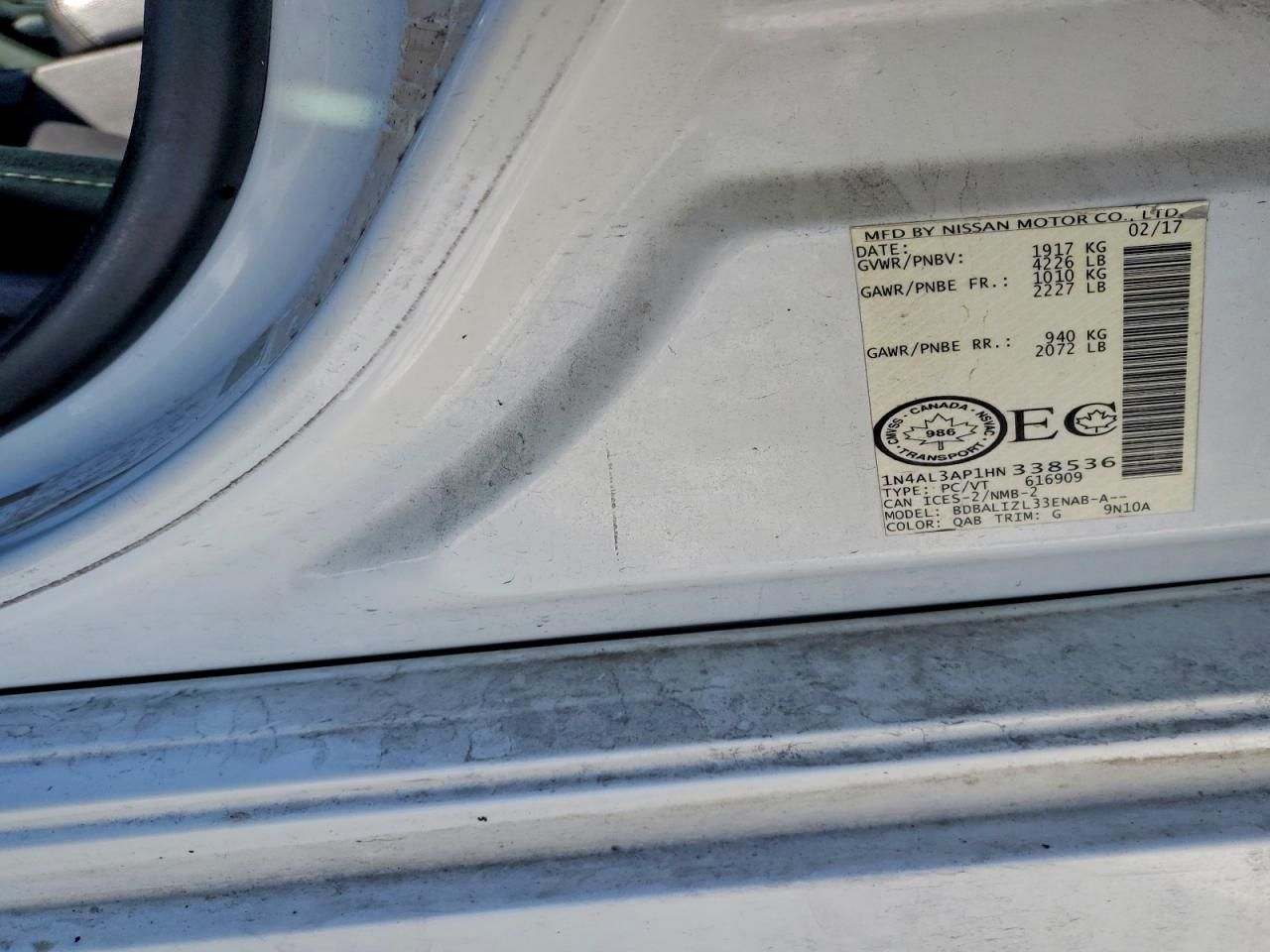 2017 Nissan Altima 2.5