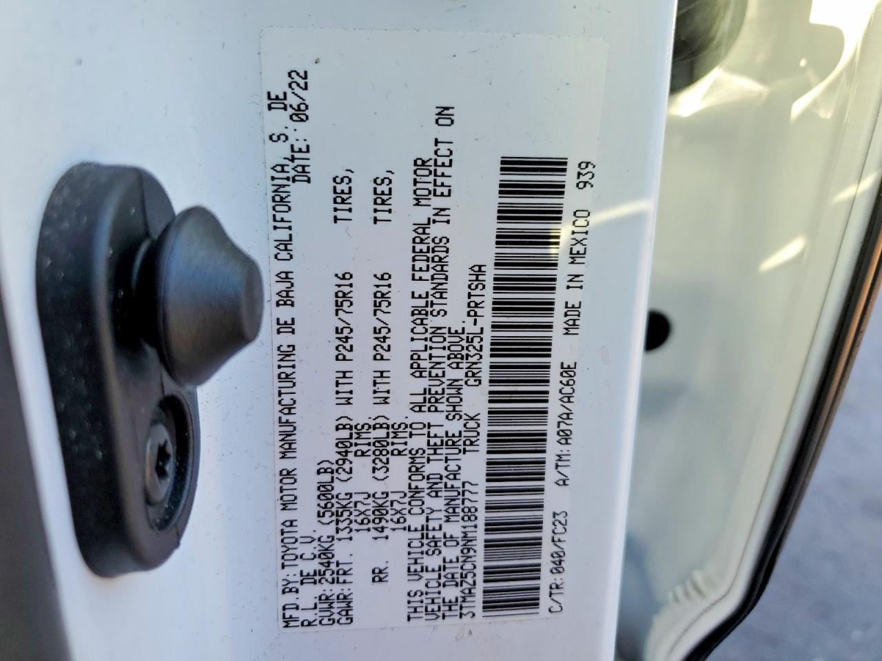 2022 Toyota Tacoma SR5 V6