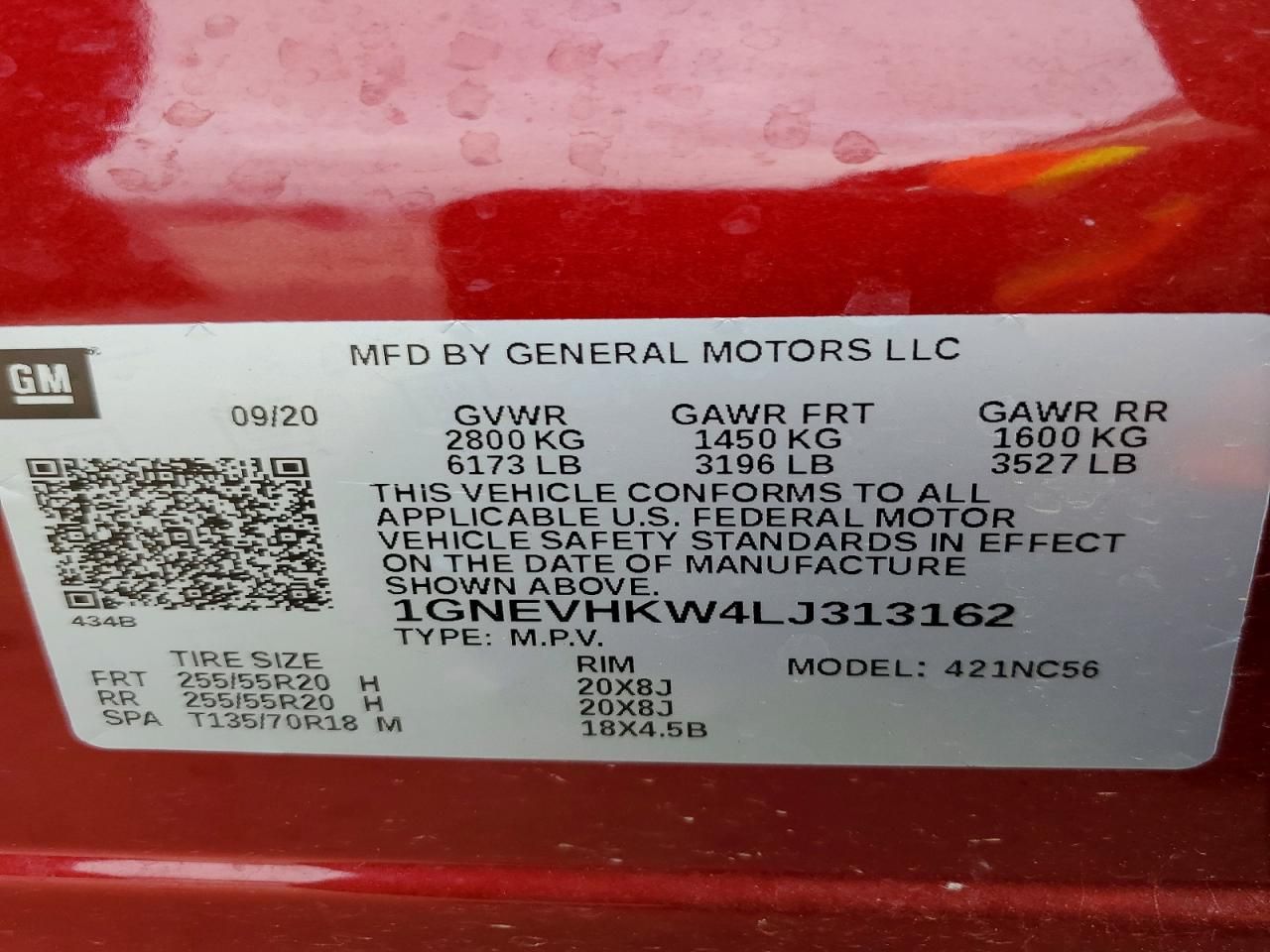 2020 Chevrolet Traverse lt