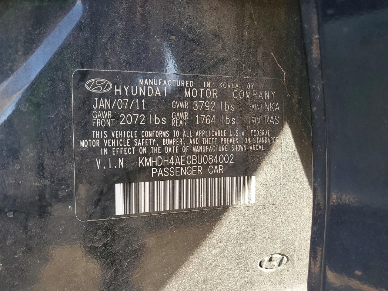 2011 Hyundai Elantra gls