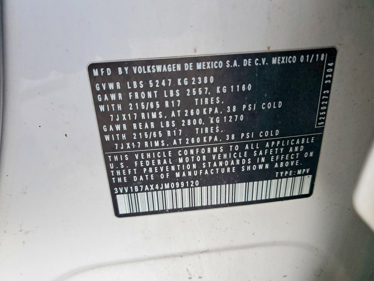 2018 Volkswagen Tiguan s