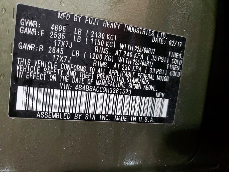 2017 Subaru Outback 2.5i Premium