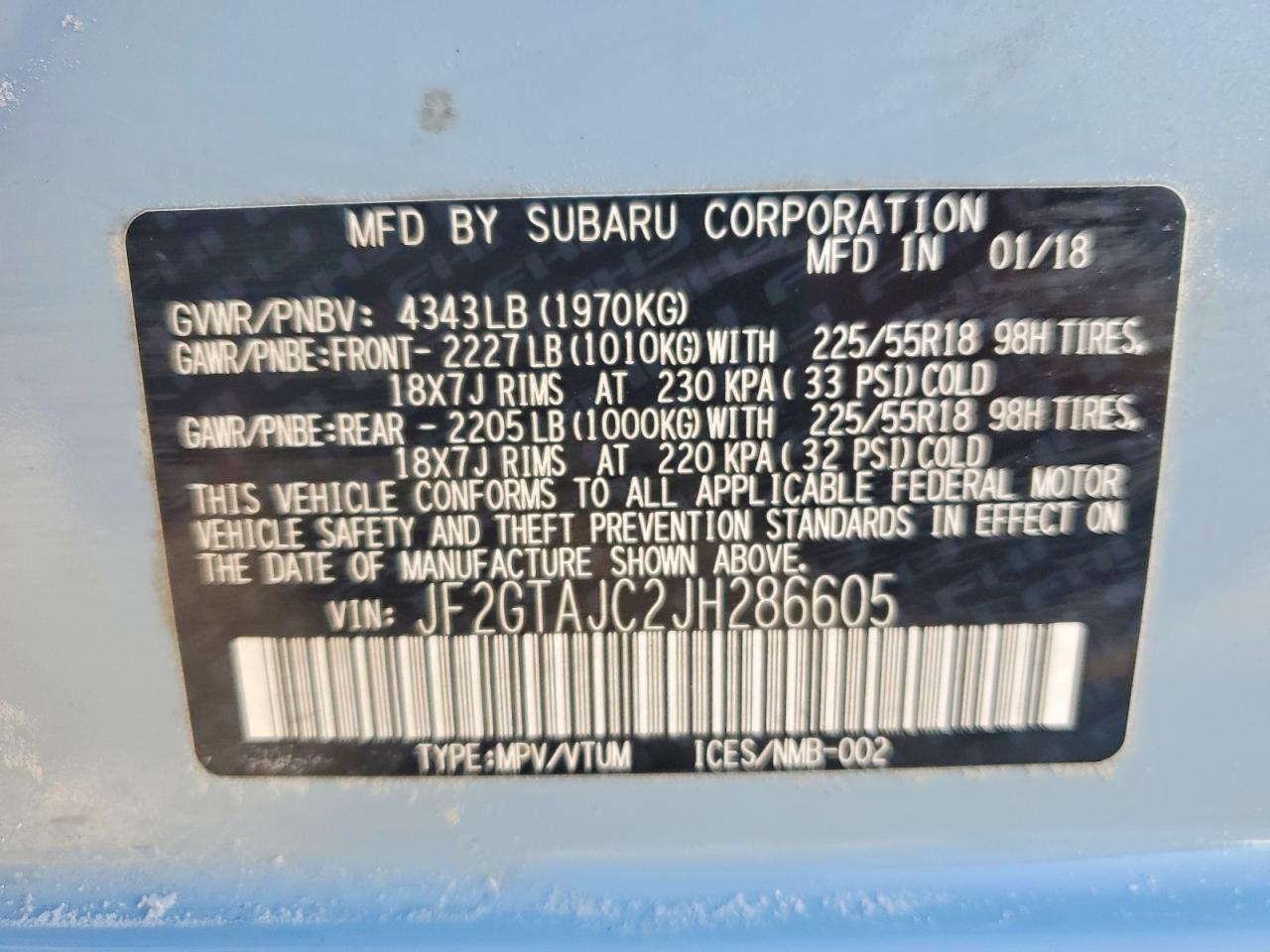 2018 Subaru Crosstrek Limited