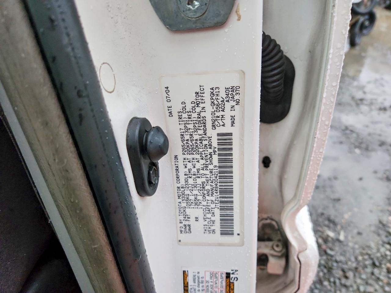 2004 Toyota 4runner SR5