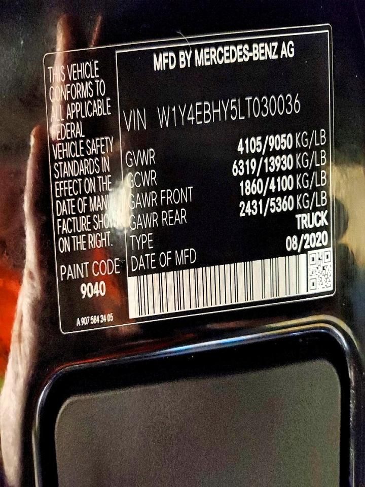 2020 Mercedes-Benz 2020 Mercedes Benz Sprinter 2500 Delivery Van