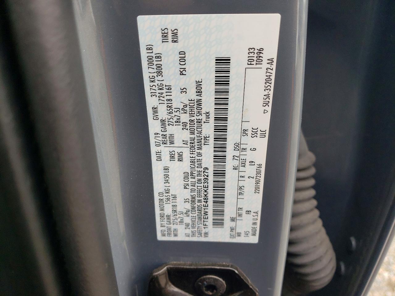 2019 Ford F150 Supercrew
