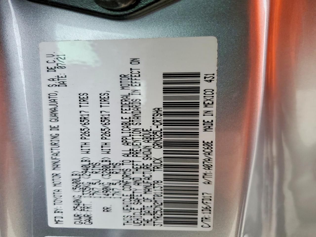 2021 Toyota Tacoma Access cab