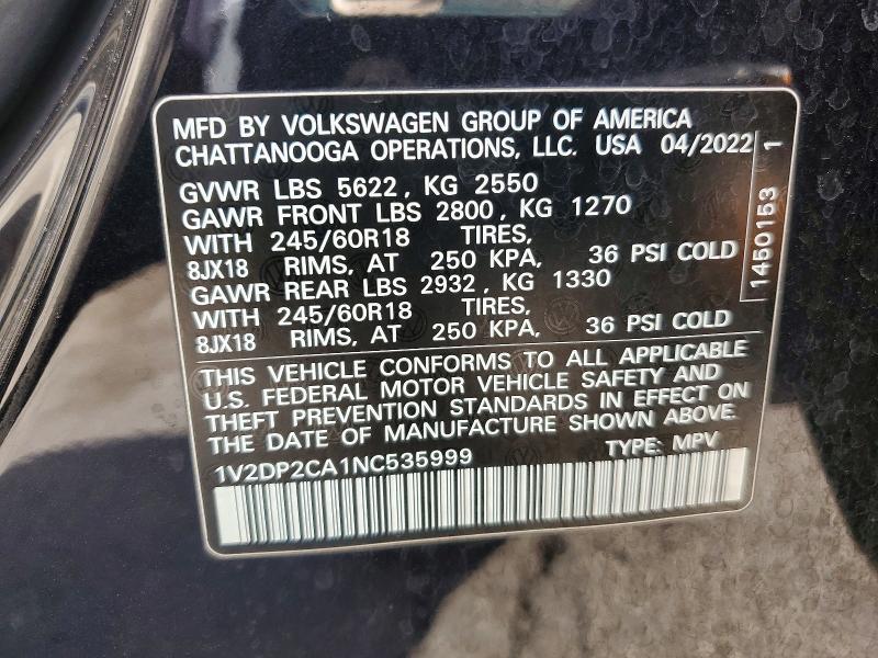 2022 Volkswagen Atlas se