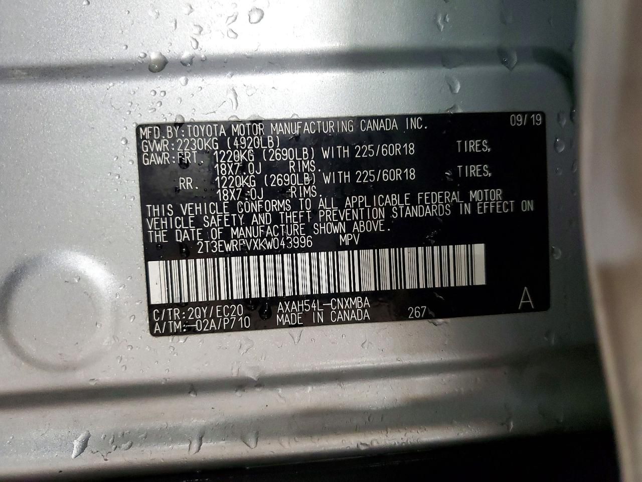 2019 Toyota Rav4 xse