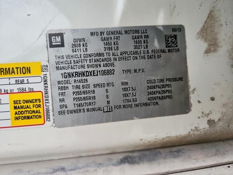 2014 Chevrolet Traverse lt