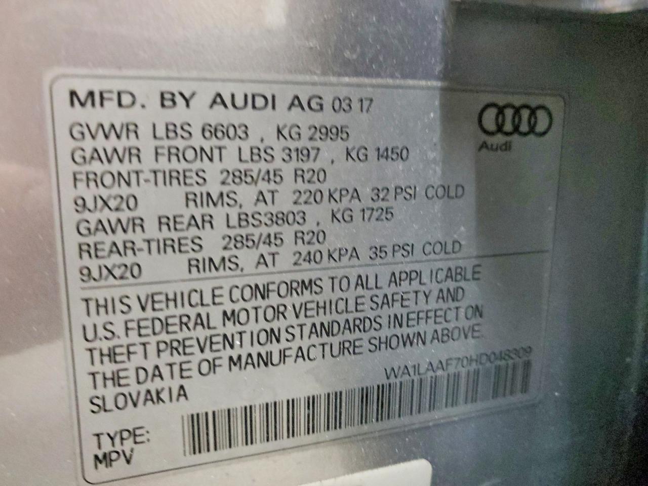 2017 Audi Q7 Premium Plus