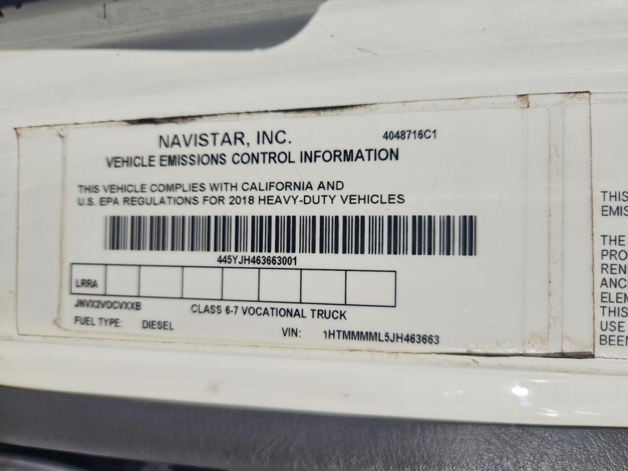 2018 International 4300 box Truck