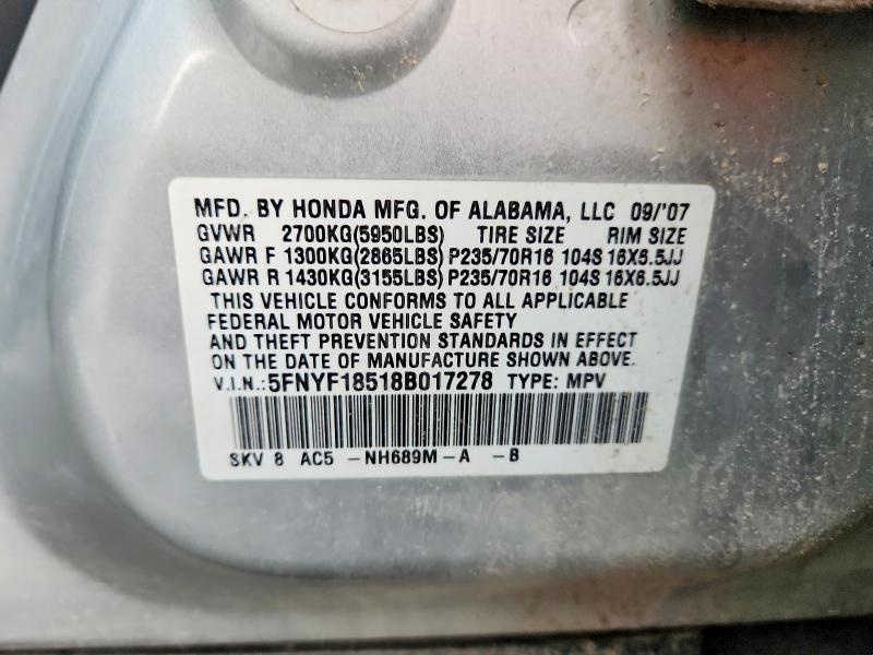 2008 Honda Pilot exl
