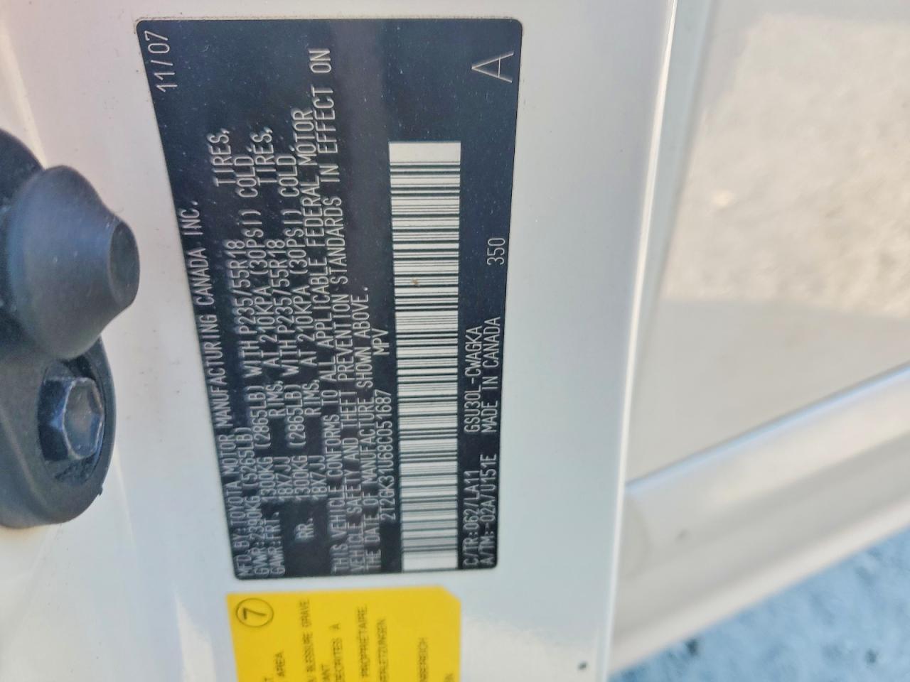 2008 Lexus Rx 350 Base