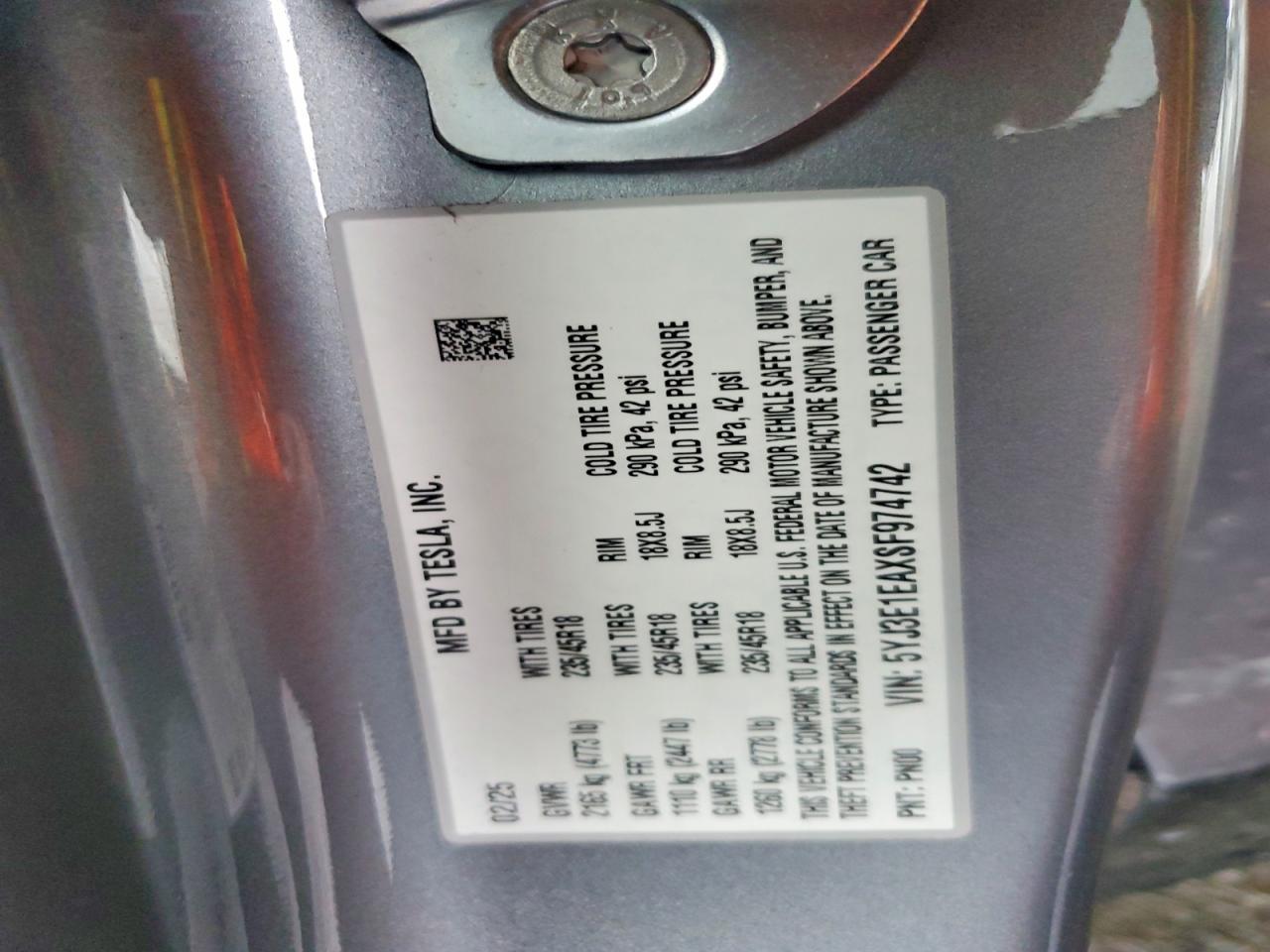 2025 Tesla Model 3