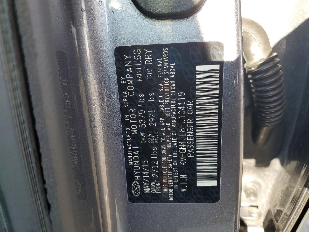 2015 Hyundai Genesis 3.8l