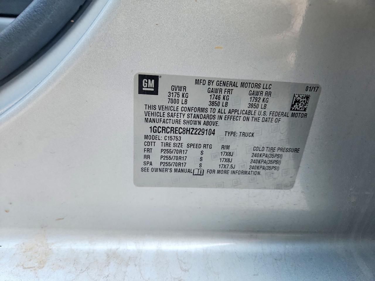 2017 Chevrolet Silverado C1500 lt