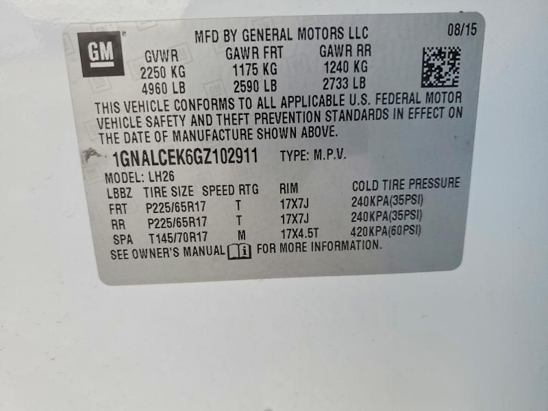 2016 Chevrolet Equinox lt