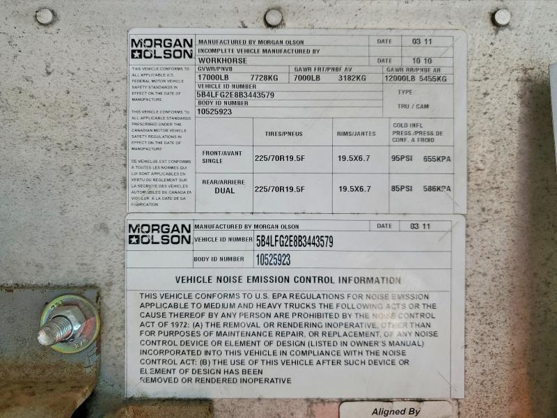 2011 Workhorse Custom Chassis 2011 Workhorse Commercial Delivery Truck