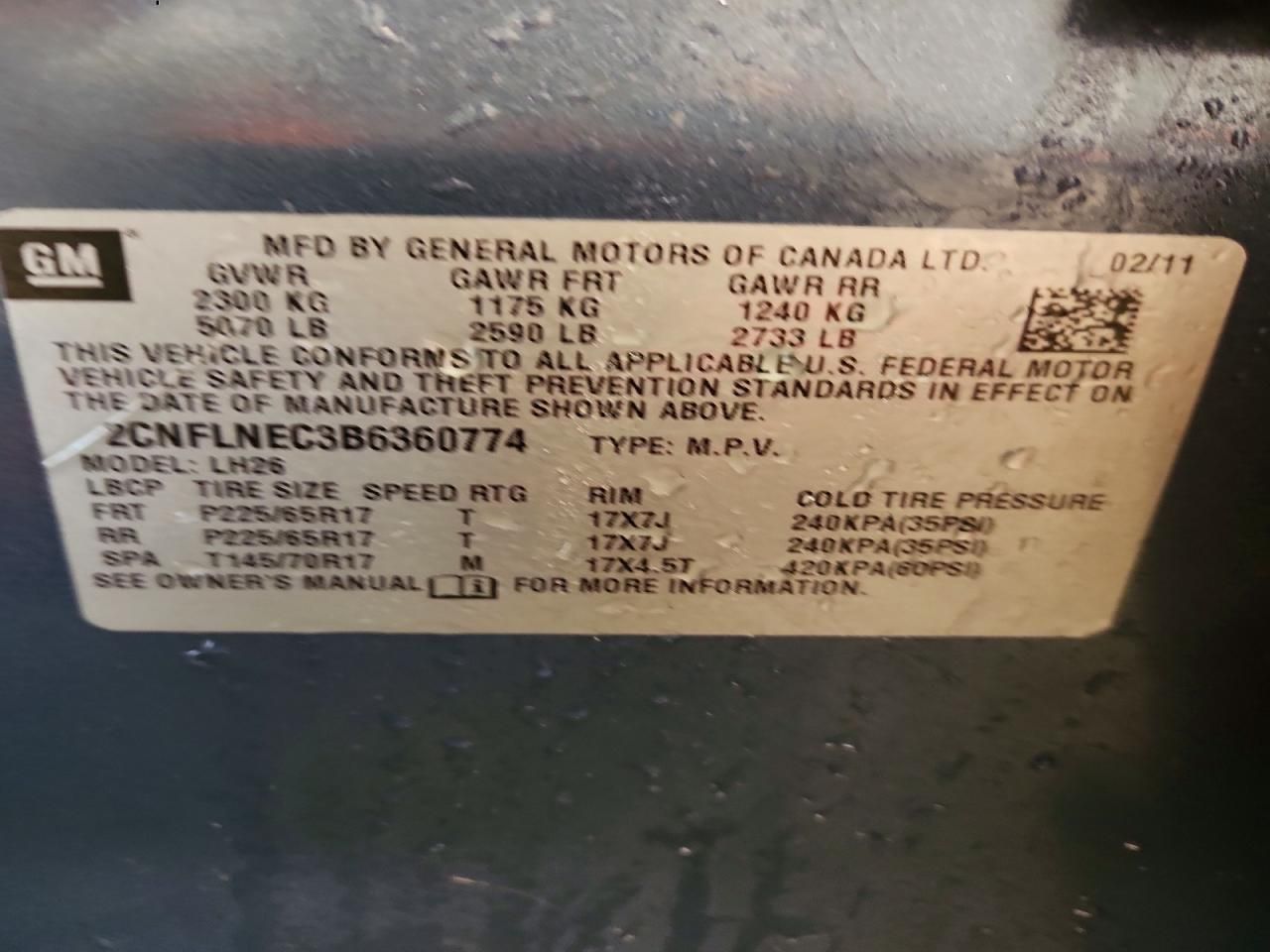 2011 Chevrolet Equinox lt