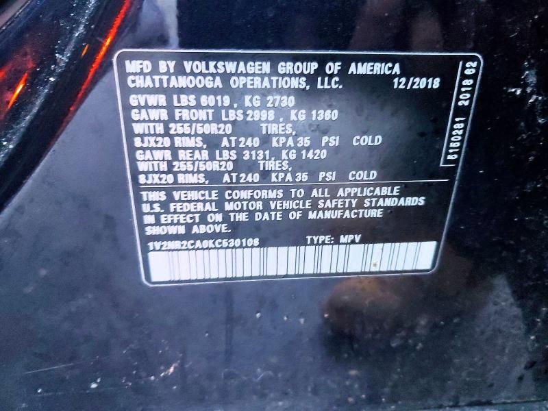 2019 Volkswagen Atlas sel Premium