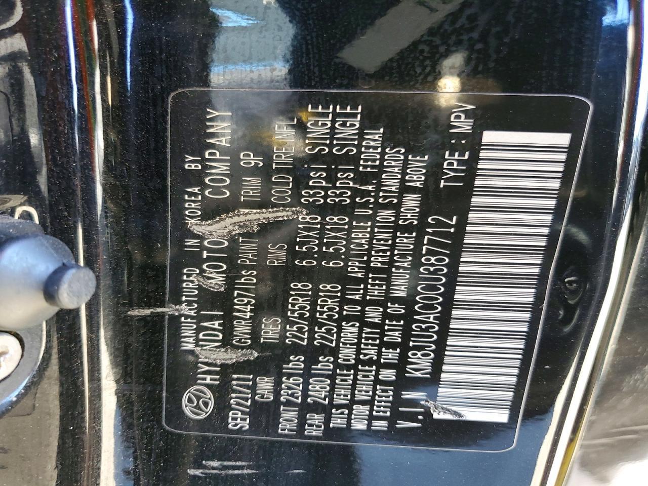 2012 Hyundai Tucson gls