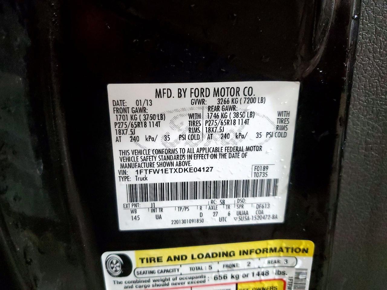 2013 Ford F150 Supercrew