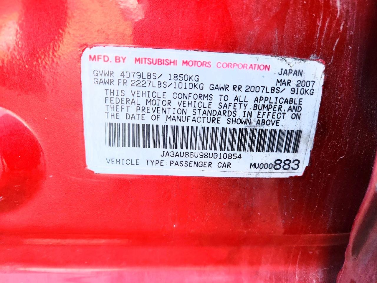 2008 Mitsubishi Lancer gts