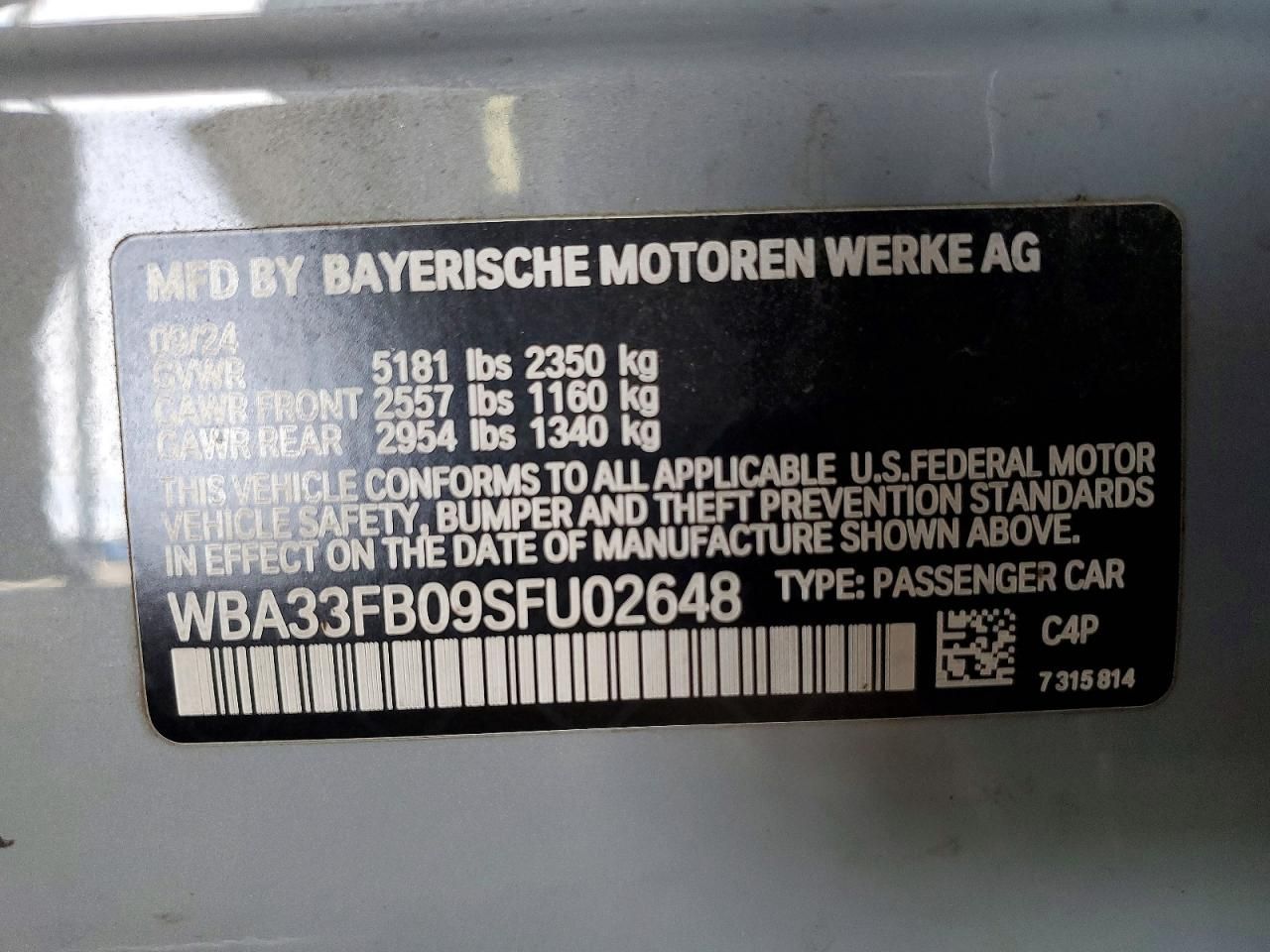 2025 BMW 2025 b m w 4 Series 4D Sedan 430i gc Xdrive Msport