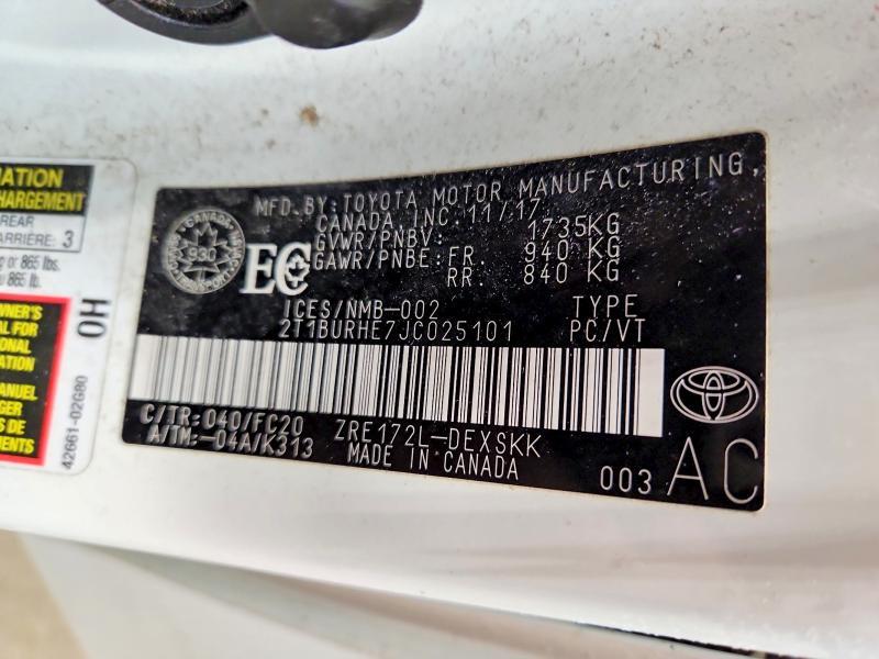 2018 Toyota Corolla l