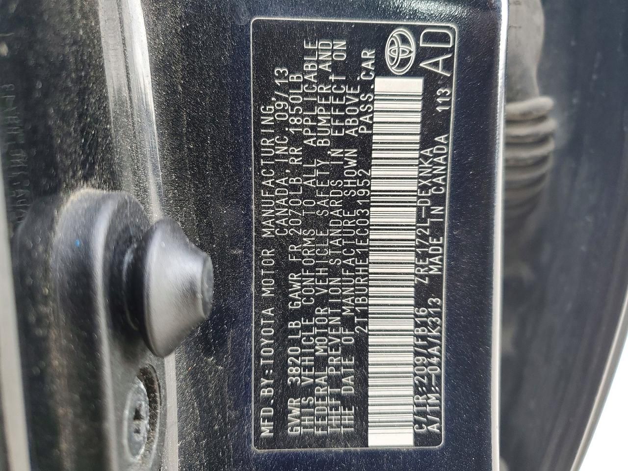 2014 Toyota Corolla l