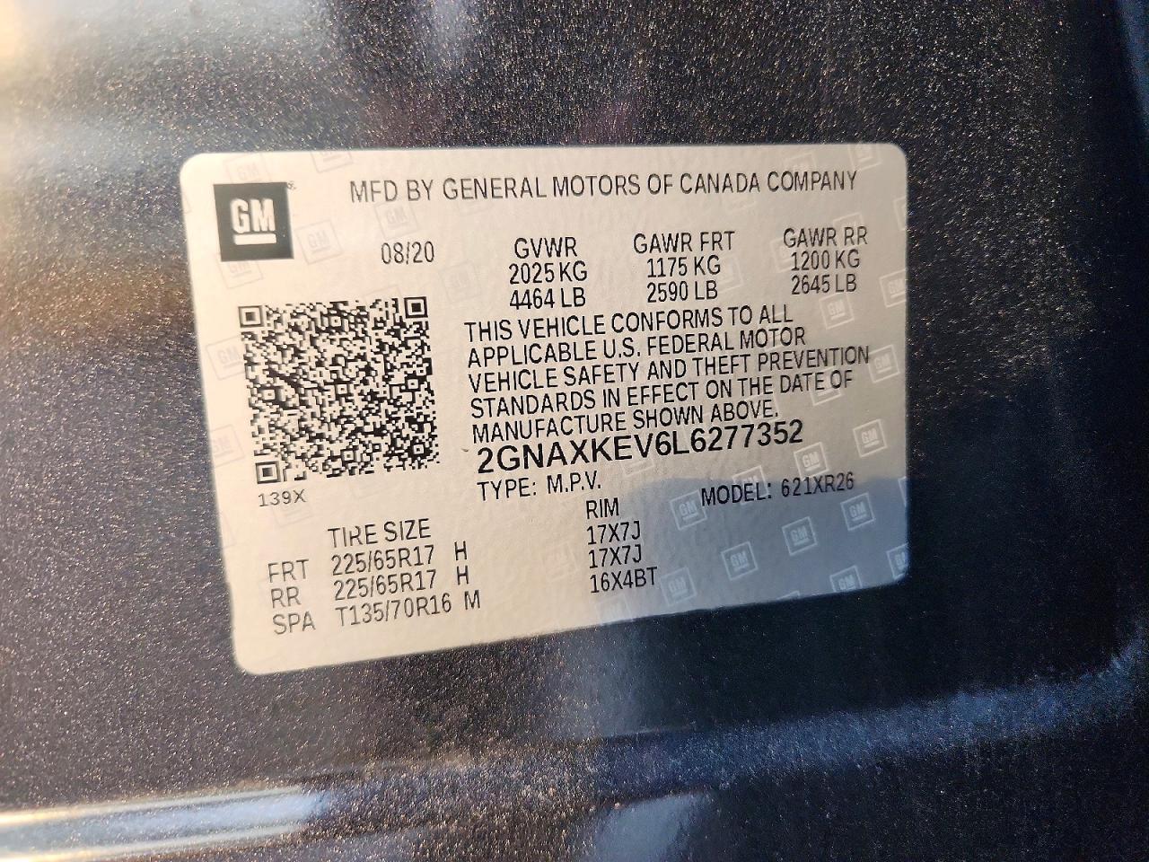 2020 Chevrolet Equinox lt