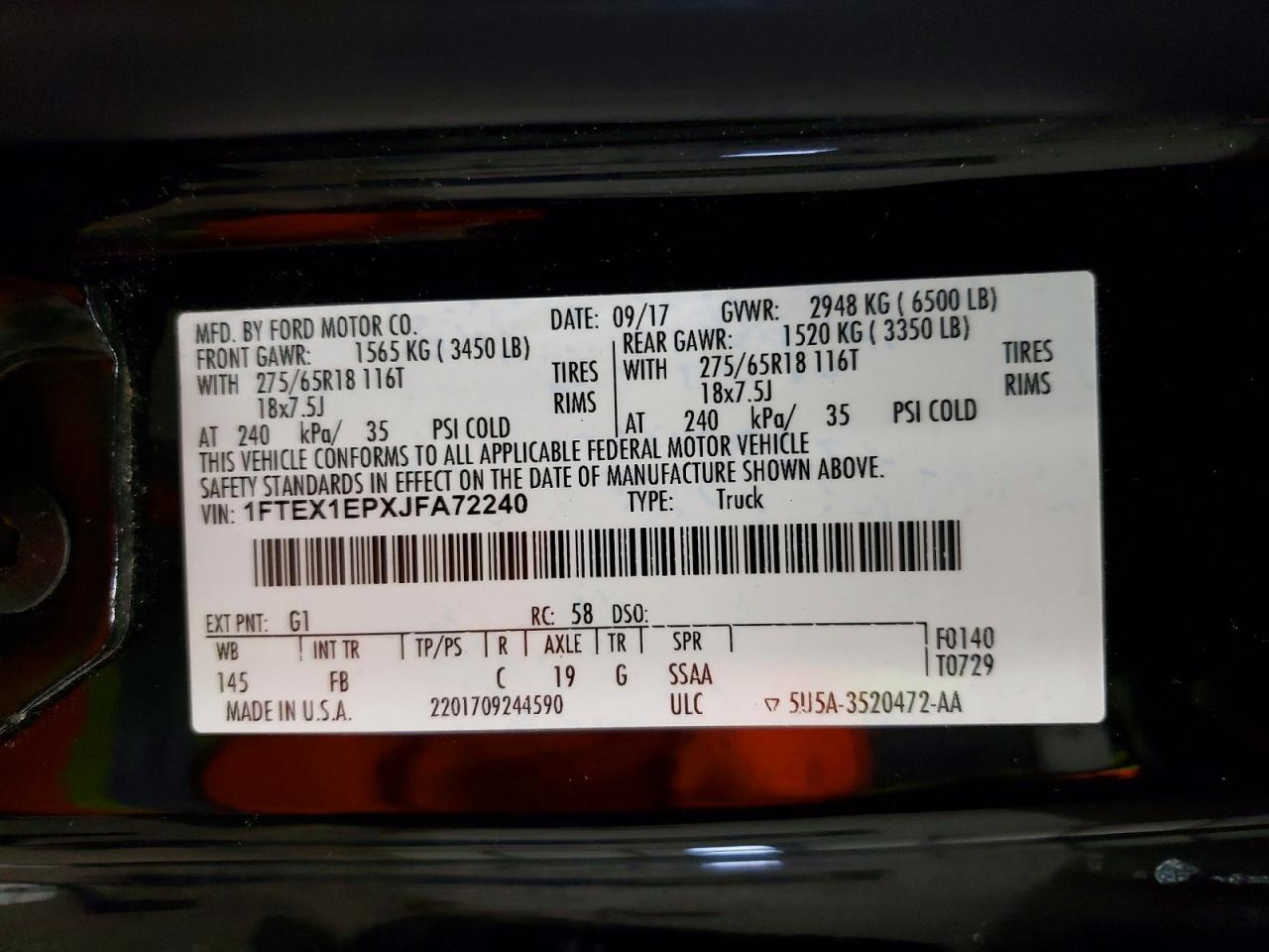 2018 Ford F150 Super cab
