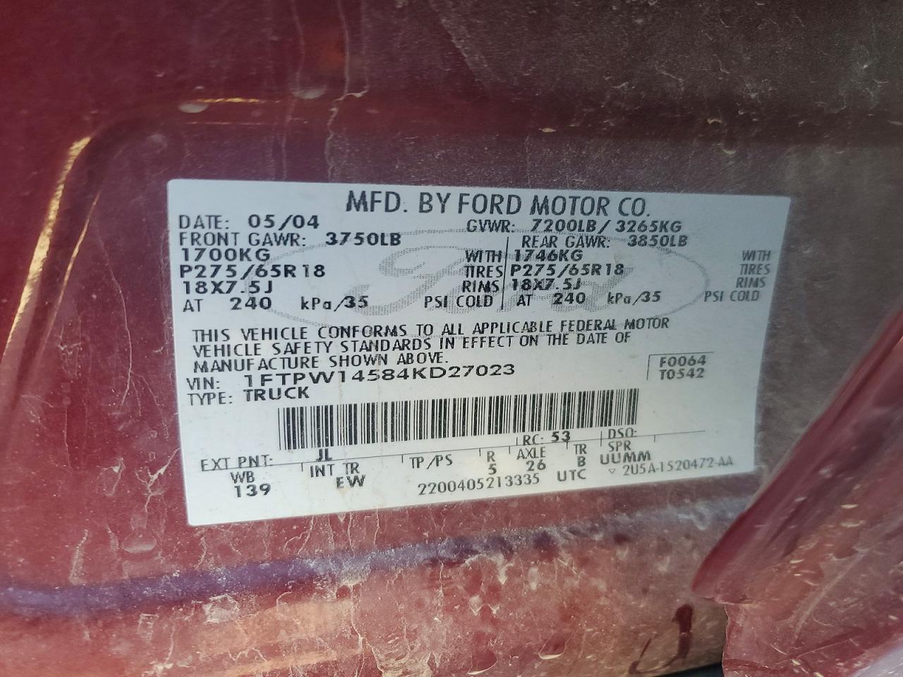 2004 Ford F150 Supercrew