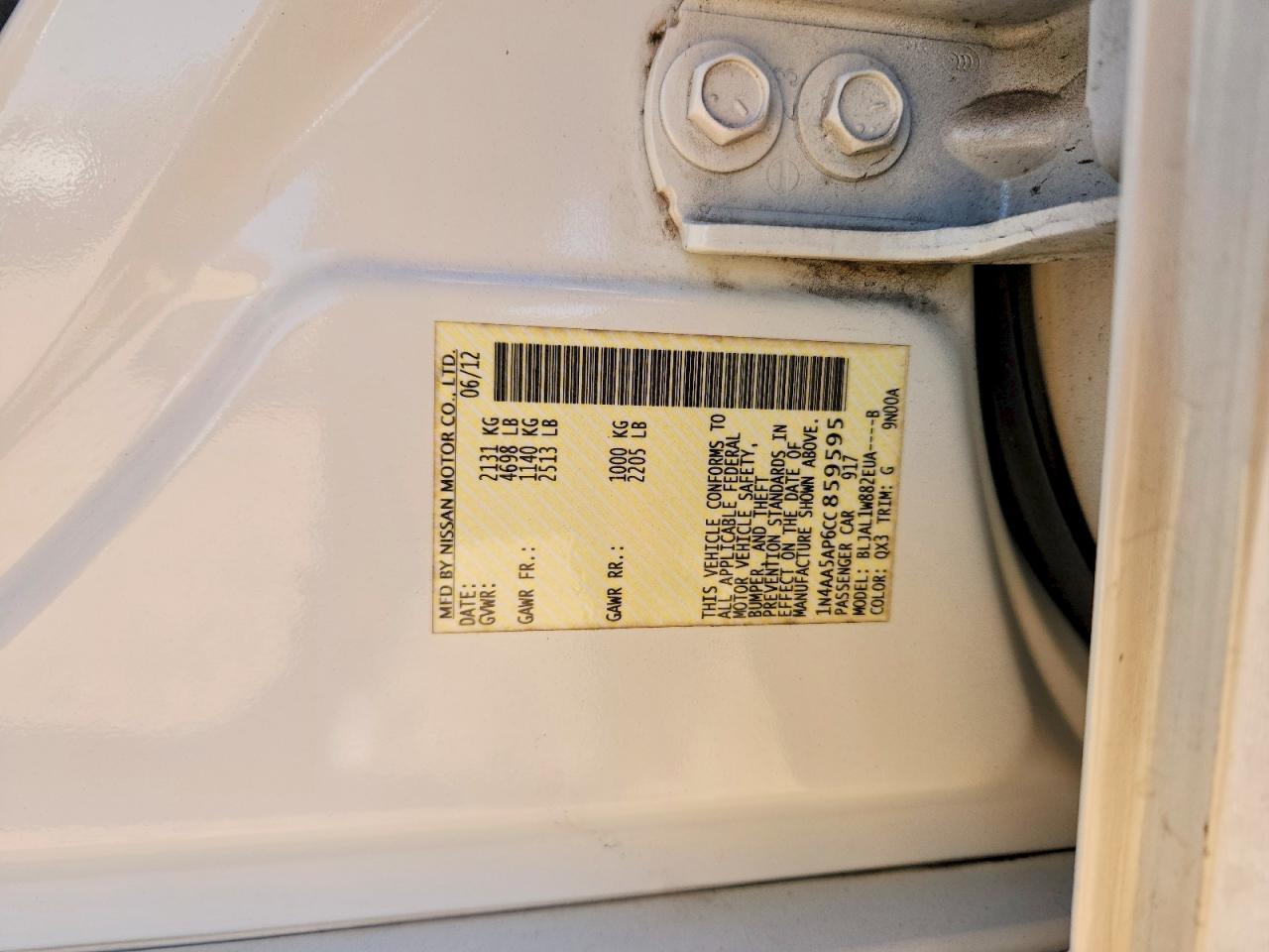 2012 Nissan Maxima s