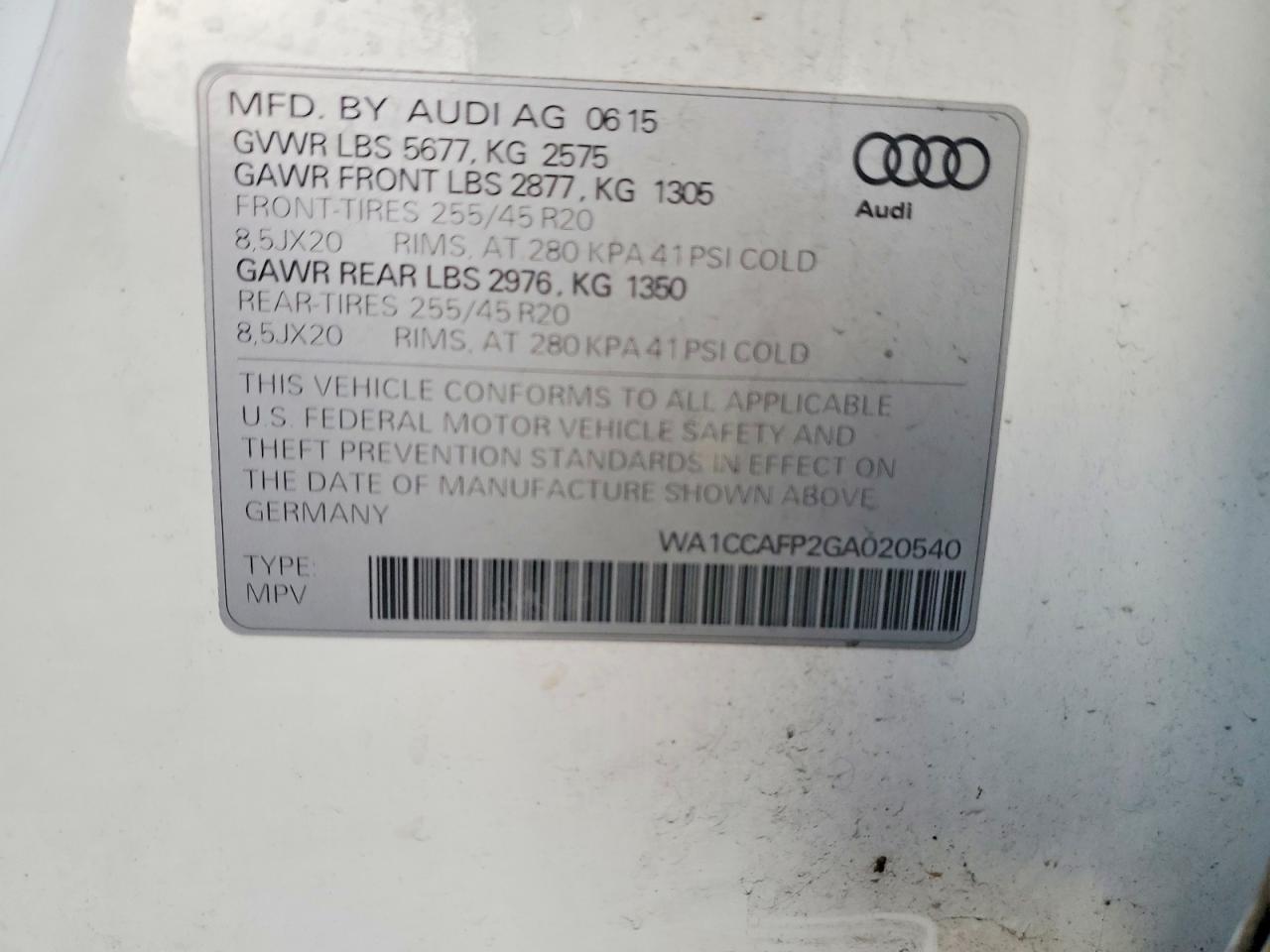 2016 Audi SQ5 Premium Plus