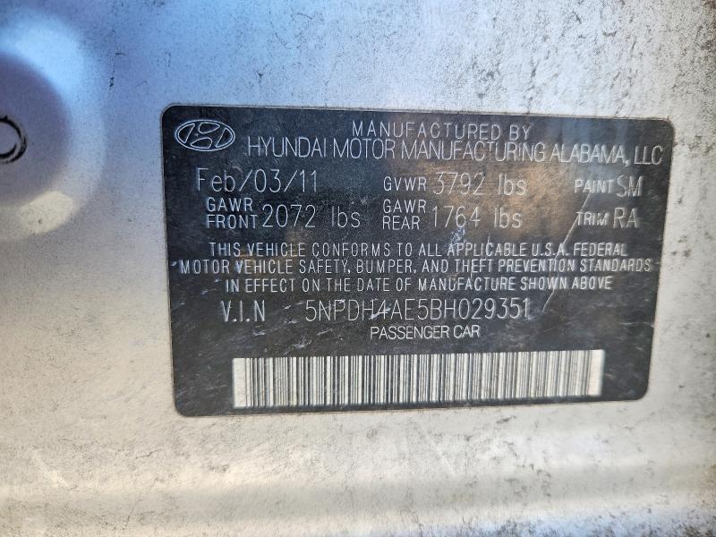 2011 Hyundai Elantra gls