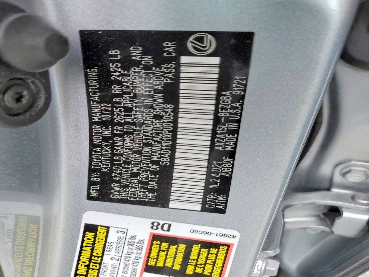 2023 Lexus Es 250 Base