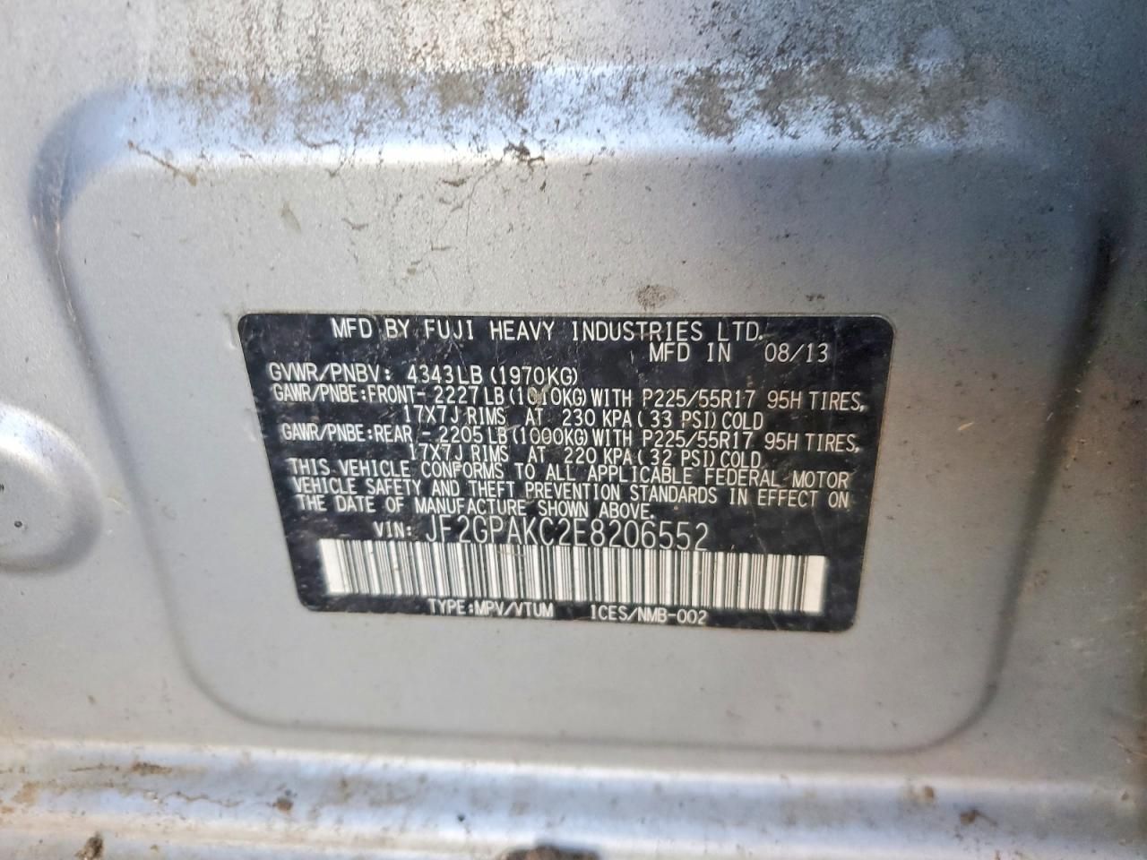 2014 Subaru Xv Crosstrek 2.0 Limited