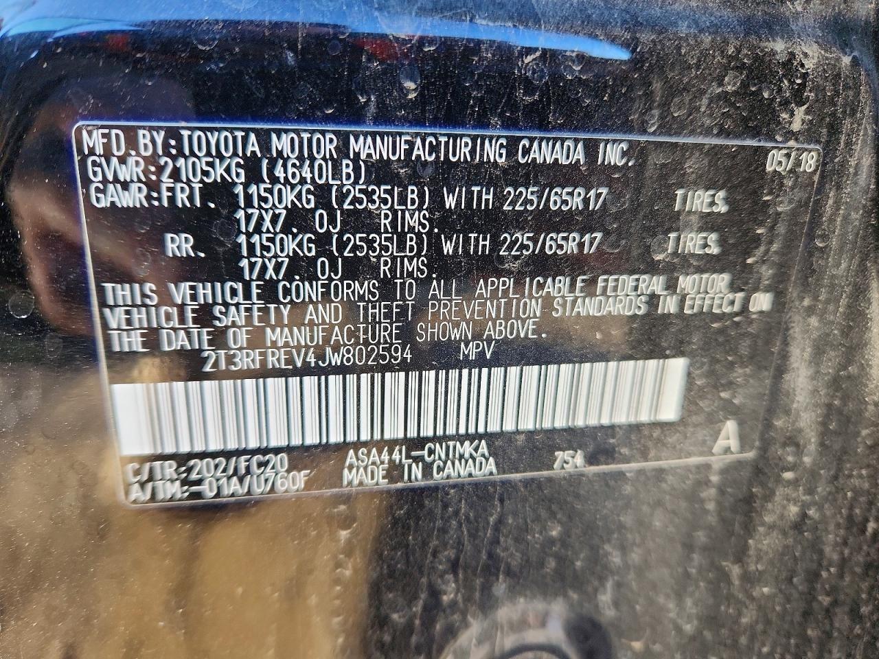 2018 Toyota Rav4 Adventure