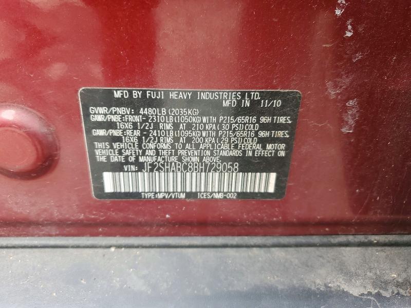 2011 Subaru Forester 2.5x