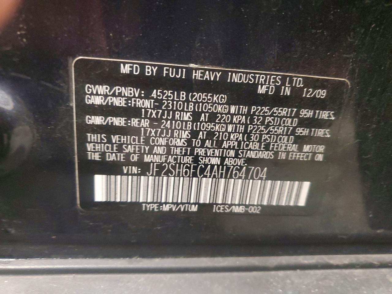 2010 Subaru Forester 2.5xt Limited