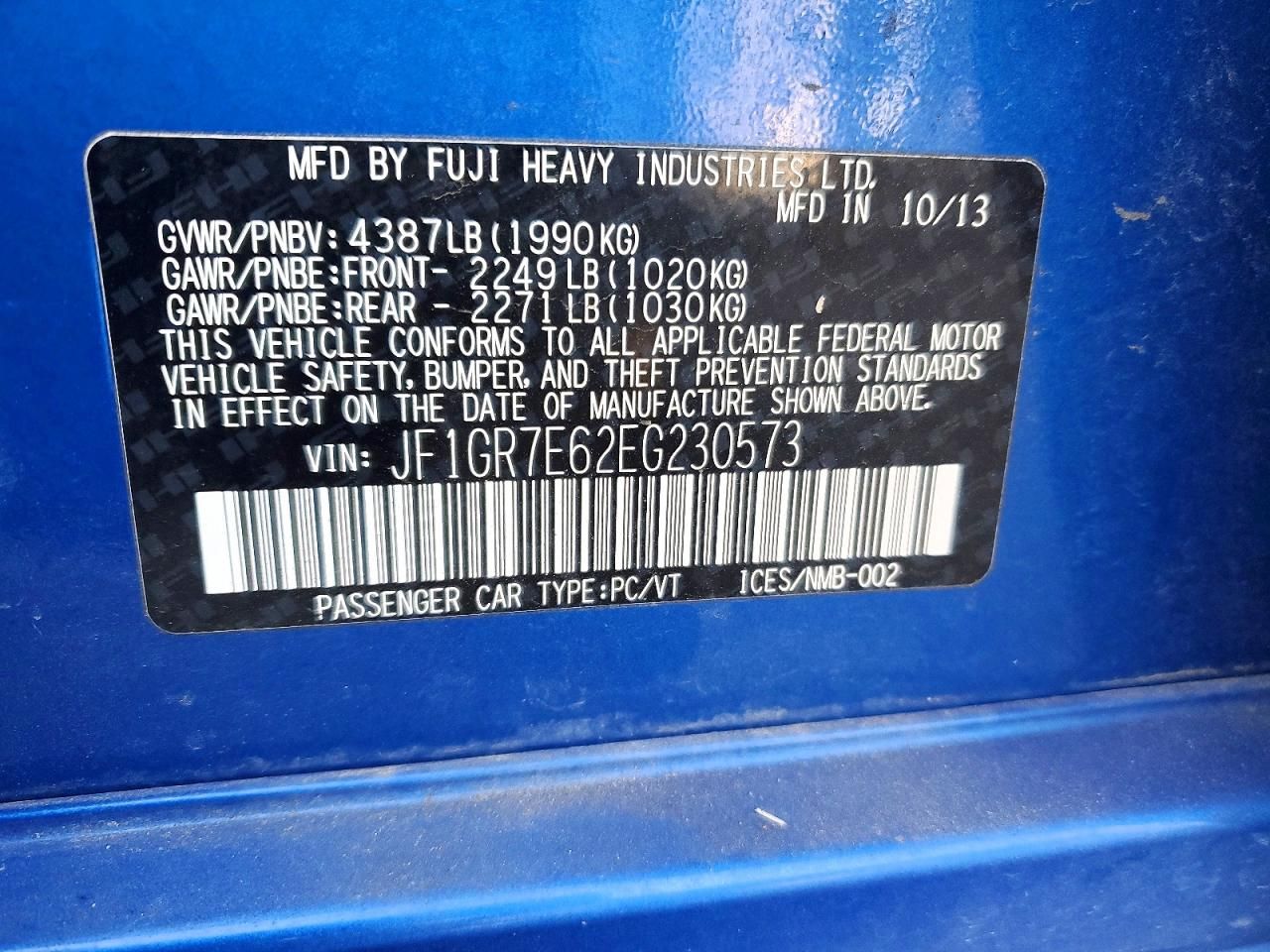 2014 Subaru Impreza wrx