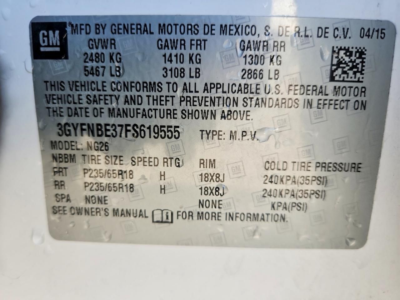 2015 Cadillac Srx Luxury Collection