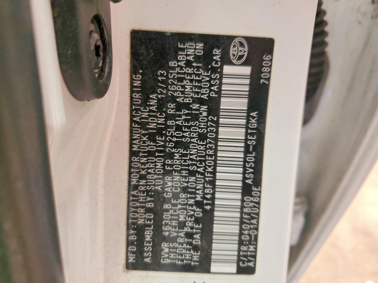 2014 Toyota Camry l