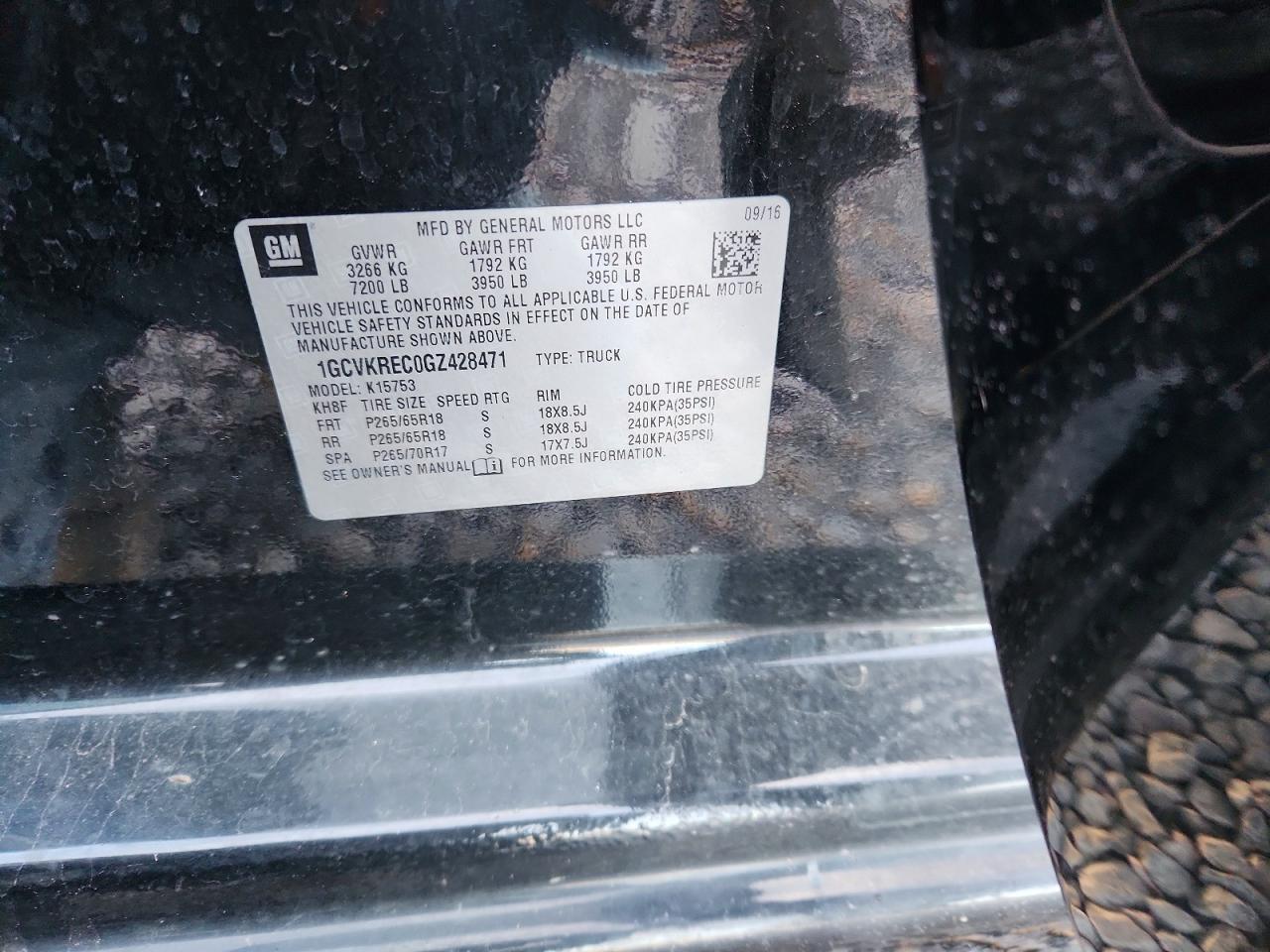 2016 Chevrolet Silverado K1500 lt