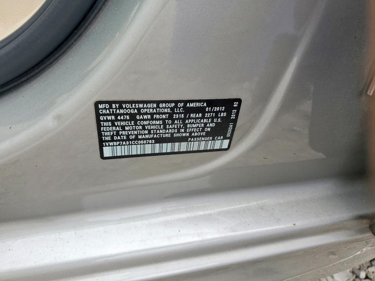 2012 Volkswagen Passat se