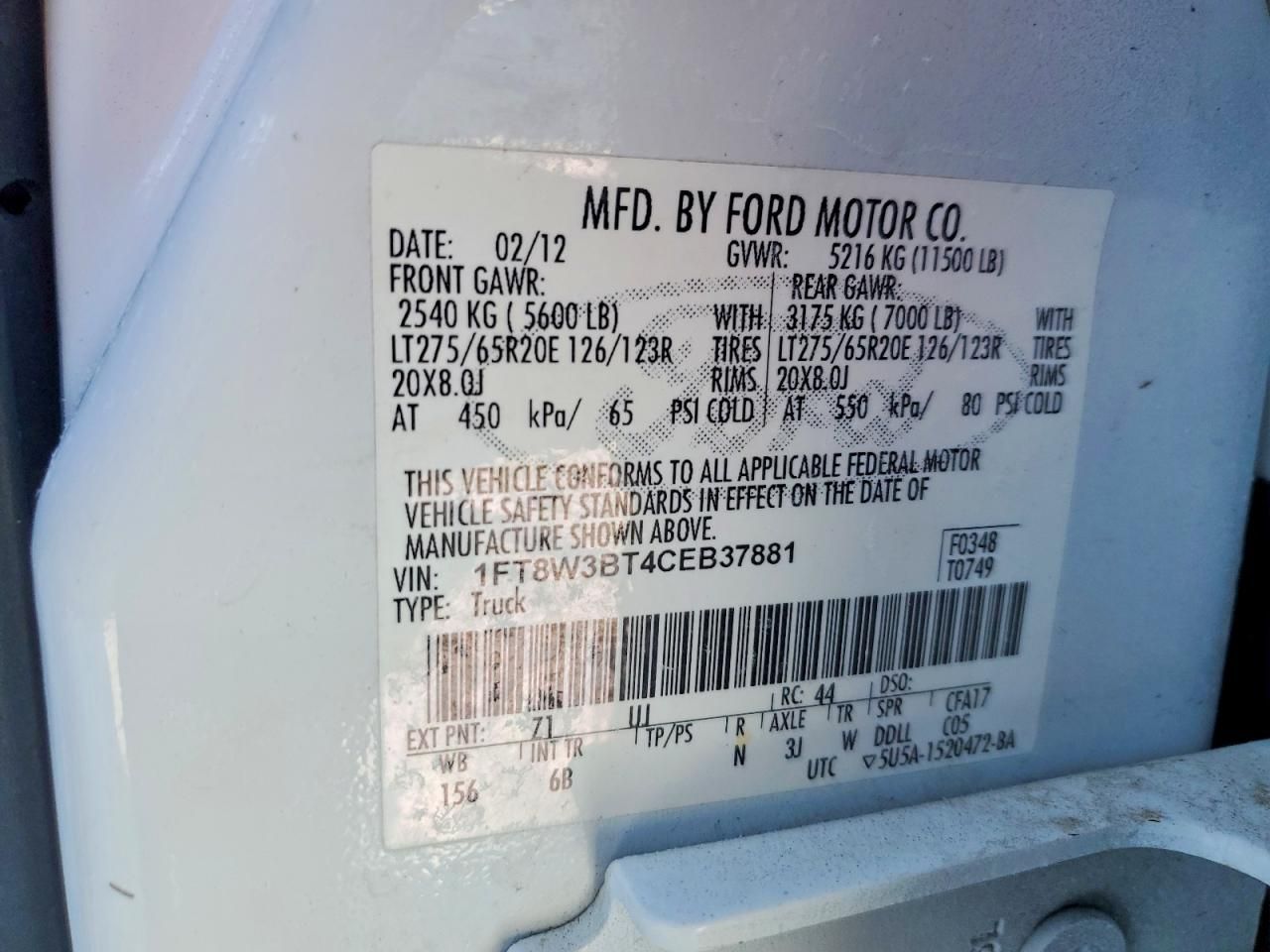 2012 Ford F350 Super Duty